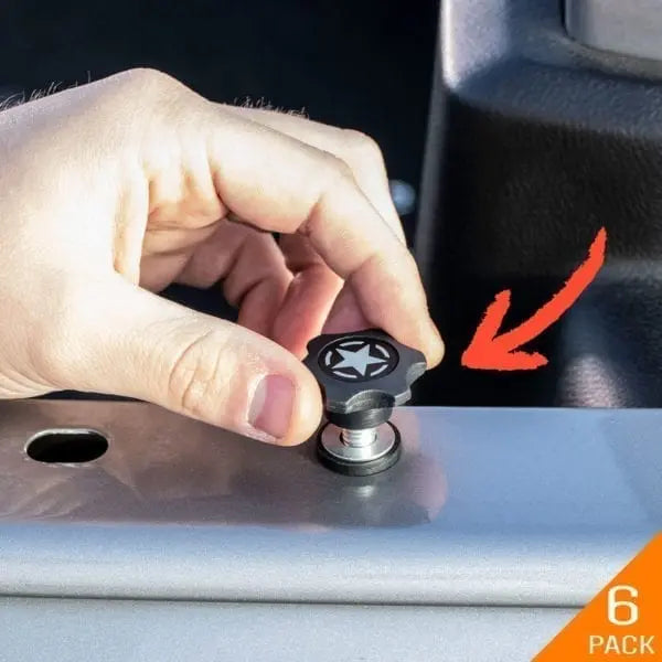 GP-Star Versatile Quick-Release Thumbscrew Set — Jeep Hardtop