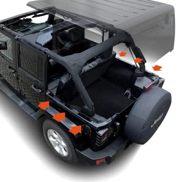 GP-Star Versatile Quick-Release Thumbscrew Set — Jeep Hardtop