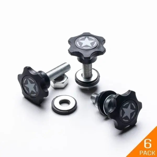 GP-Star Versatile Quick-Release Thumbscrew Set — Jeep Hardtop