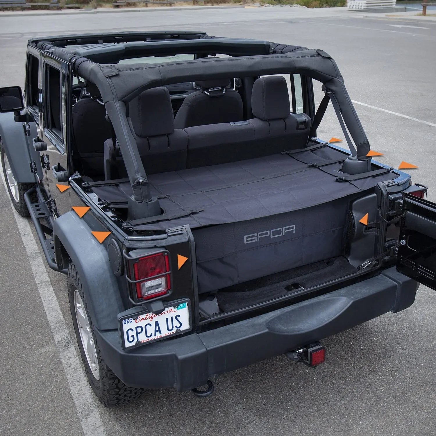 GPCA Jeep Wrangler JK 4DR Cargo Cover PRO Freedom Pack (2007-2018)
